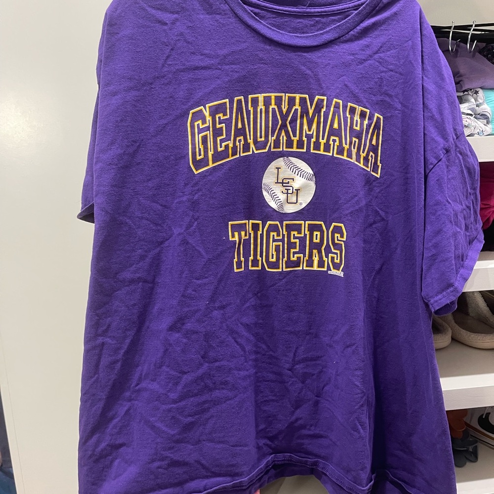 Purple LSU Tigers Short Sleeve Tee